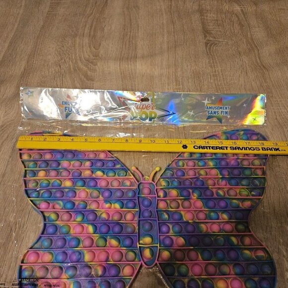 Super Pop Large Size Butterfly Toy New Pastel Colors - Picture 3 of 3